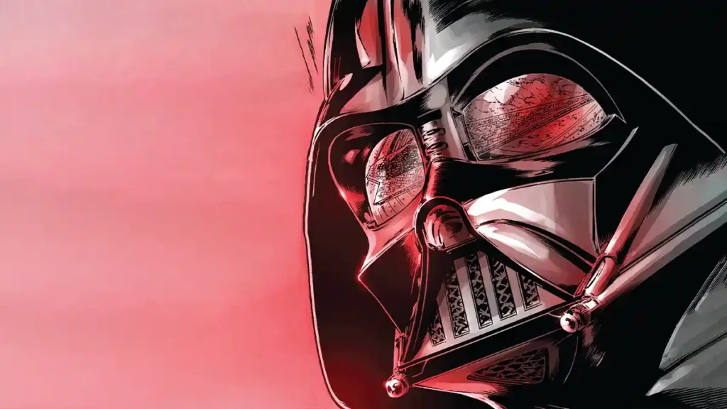 darth vader comics black white red
